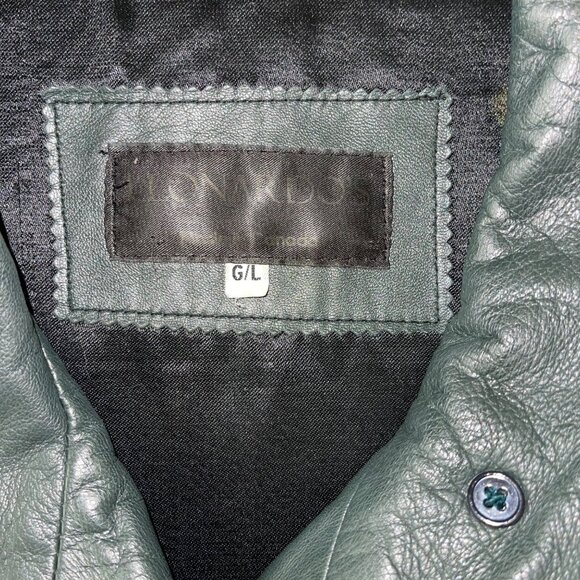 Llonardos Vintage Womens Jacket Size Large Green Leather Pockets Canada - Picture 11 of 12